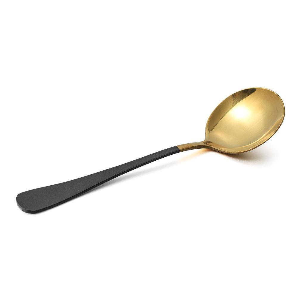 Solighter Dessert Spoon High Quality Gagang Panjang Alat Makan Garpu Alat Dapur Sendok Kopi