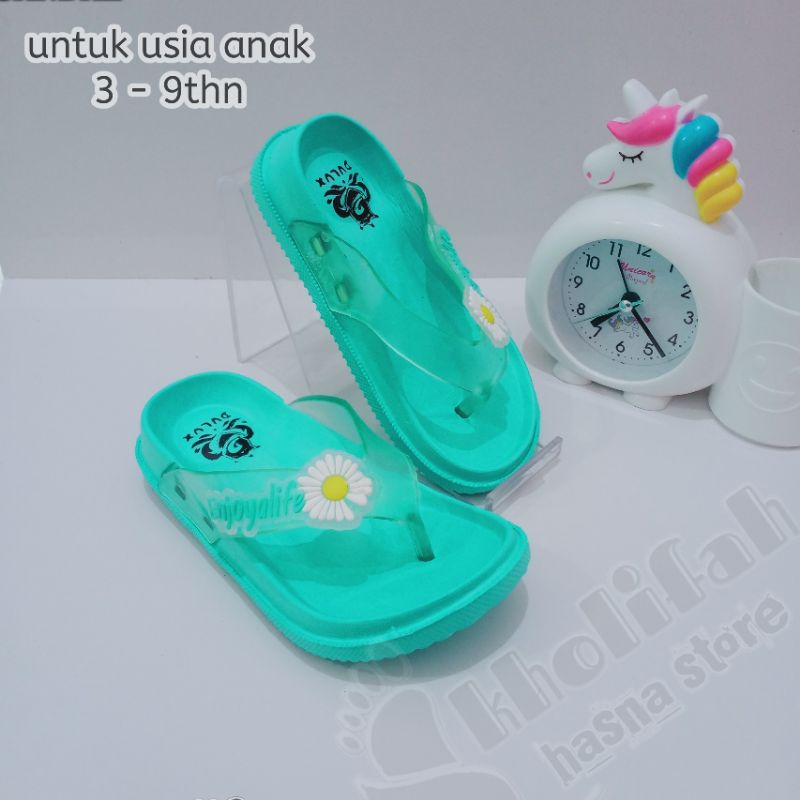 SANDAL JEPIT ANAK PEREMPUAN 30-35 BUNGA MATAHARI DULUX 336c