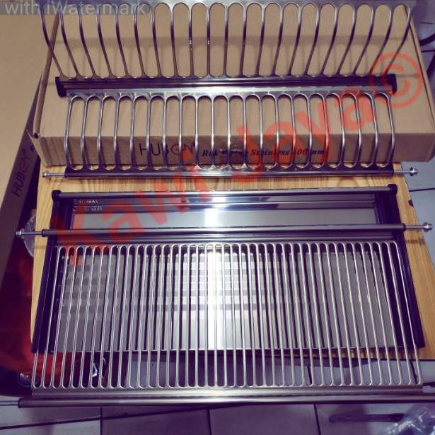  Rak  Piring  Gantung Tatakan Lemari Kitchen Set Stainless 