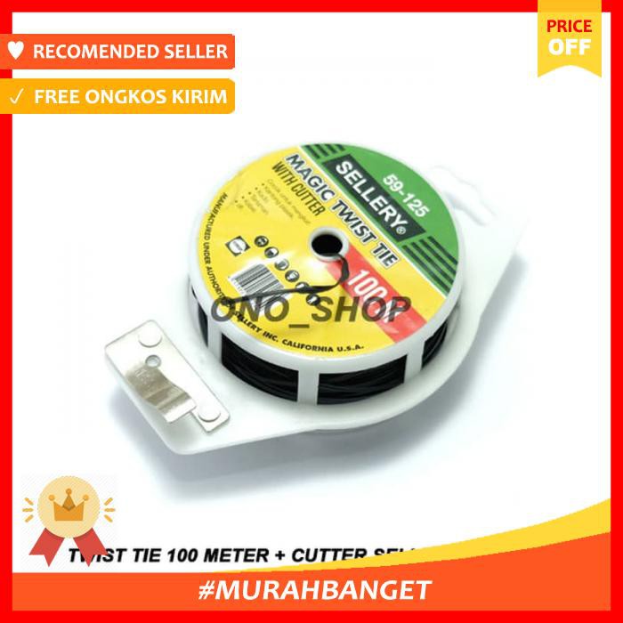 

Twist Tie 100 Meter + Cutter Sellery 59 125 - Office & Stationery - Pengikat & Perekat
