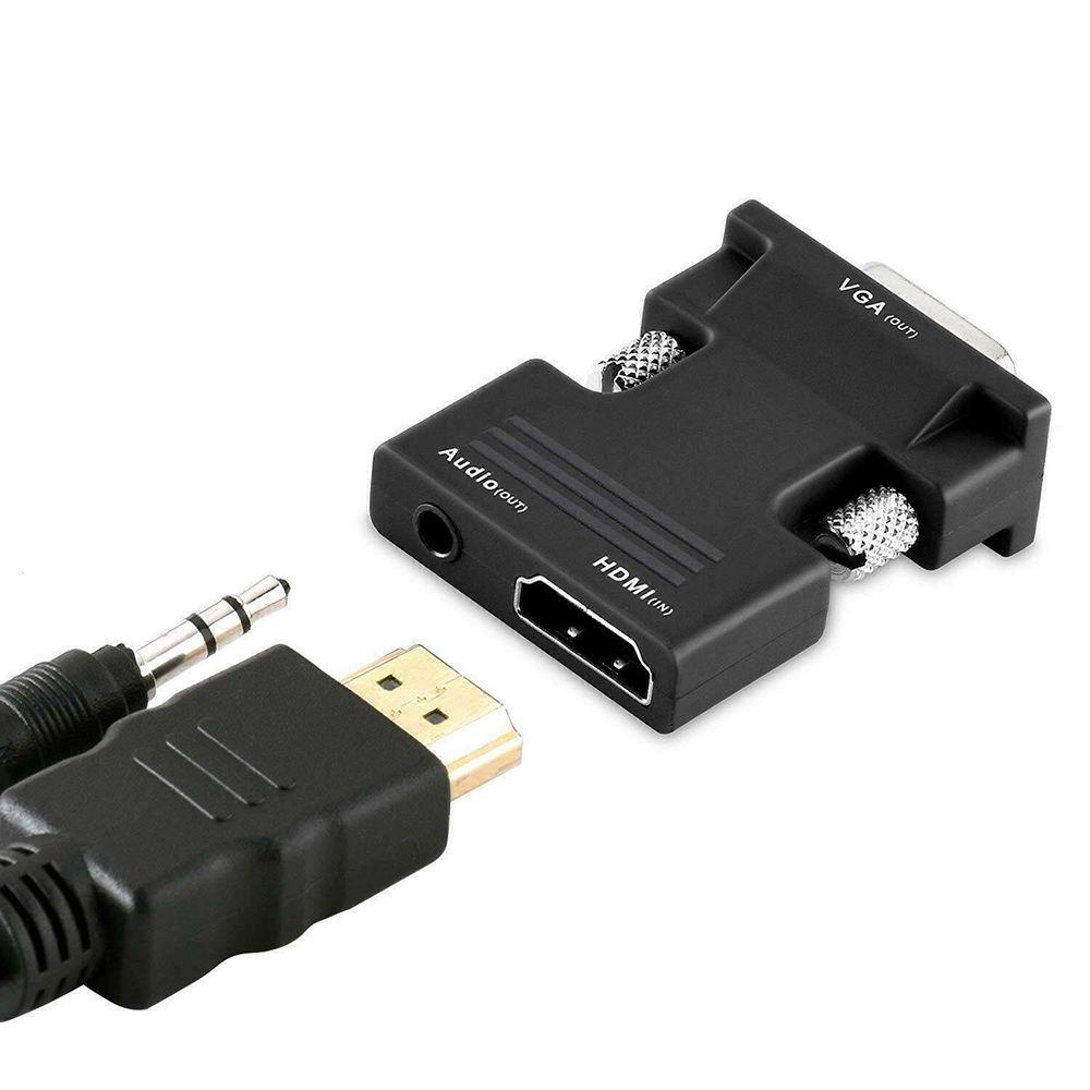 POPULAR Populer Kabel HDMI Ke VGA 1080P Untuk PC Laptop TV Monitor Proyektor Output Sinyal HDMI-Kompatibel Converter