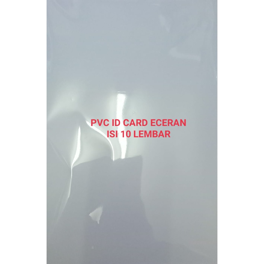 

PVC ID CARD 0,76 WHITE A4 1 PACK ISI 10 Lembar