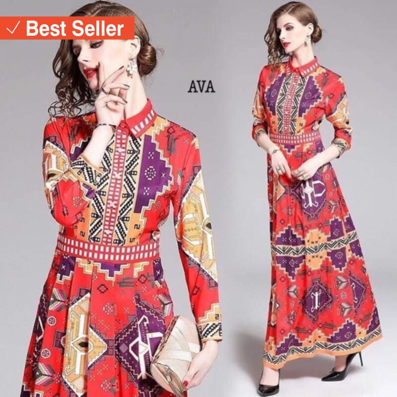 DRESS MAXI MURAH WANITA CANTIK MUSLIMAH / Dress ava original bangkok
