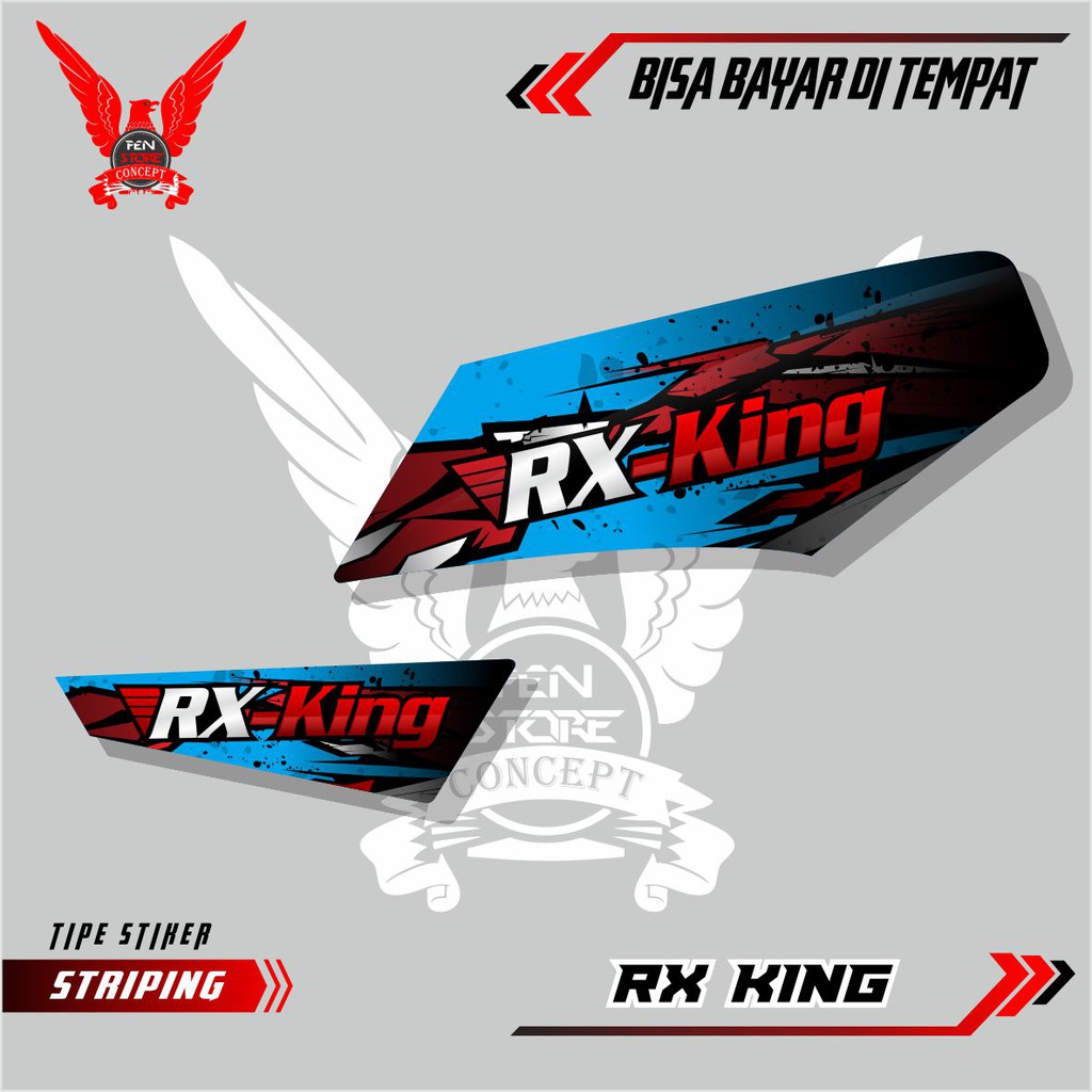 Stiker striping Rx king Variasi list Body Rx King 2004 2008  Crack Line Variasi Motor RX KING