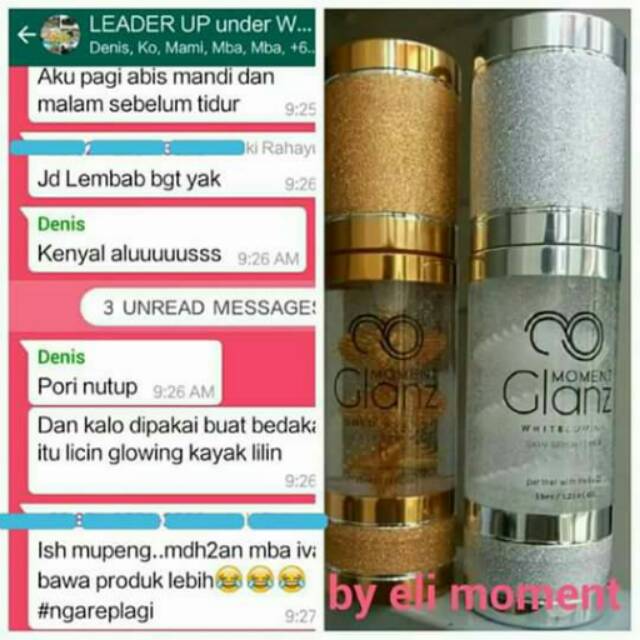 Moment Glanz Serum. White Lumina dan Gold Juvena. Ready Produk terbatas