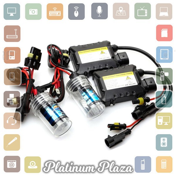 CROSSTIGER Lampu Mobil Headlight HID Xenon H7 6000K 55W 2 PCS with Ballast 12V - RSVR`11Z1LX-