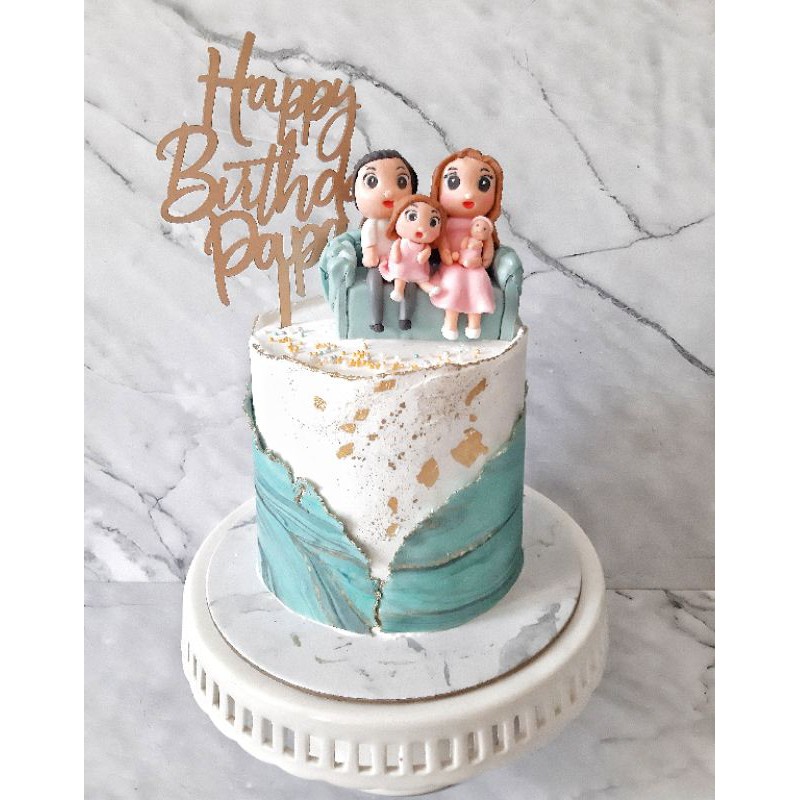 

Marble Fondant Cake Custom Kue