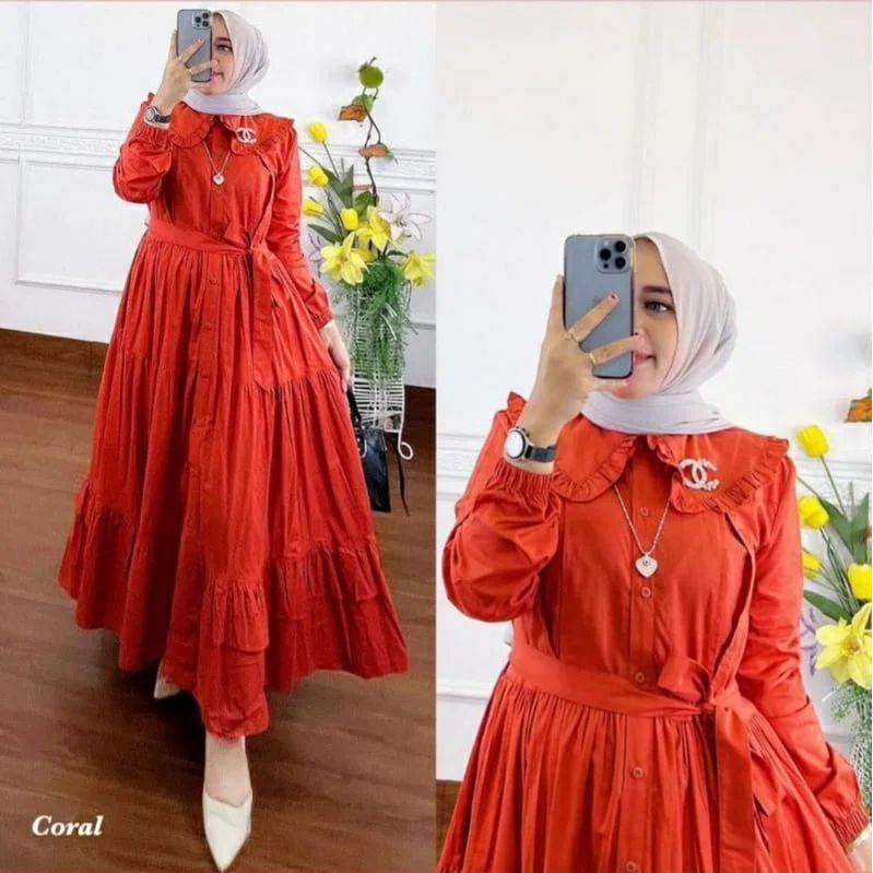 AURA DRESS Bahan RAYON (BUSUI) Dres Wanita Terbaru Gamis Kondangan Dress Rayon Maxy Rayon Model Terb