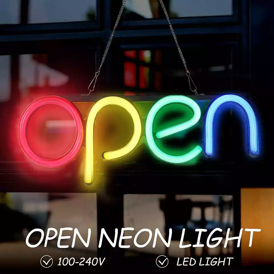 OPEN Tanda Sign Lampu LED