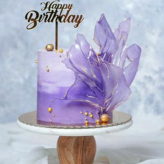 

birthday cake purple desaign