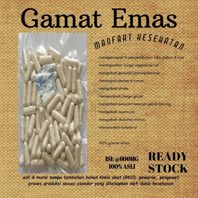 SUPER GAMAT EMAS ISI 100 KAPSUL