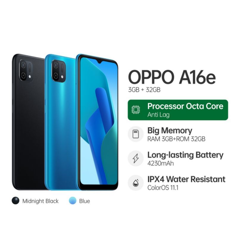 OPPO A16 RAM 3/32 GB | A16 RAM 4/64 GB | A16k A16e A17k GARANSI RESMI OPPO INDONESIA