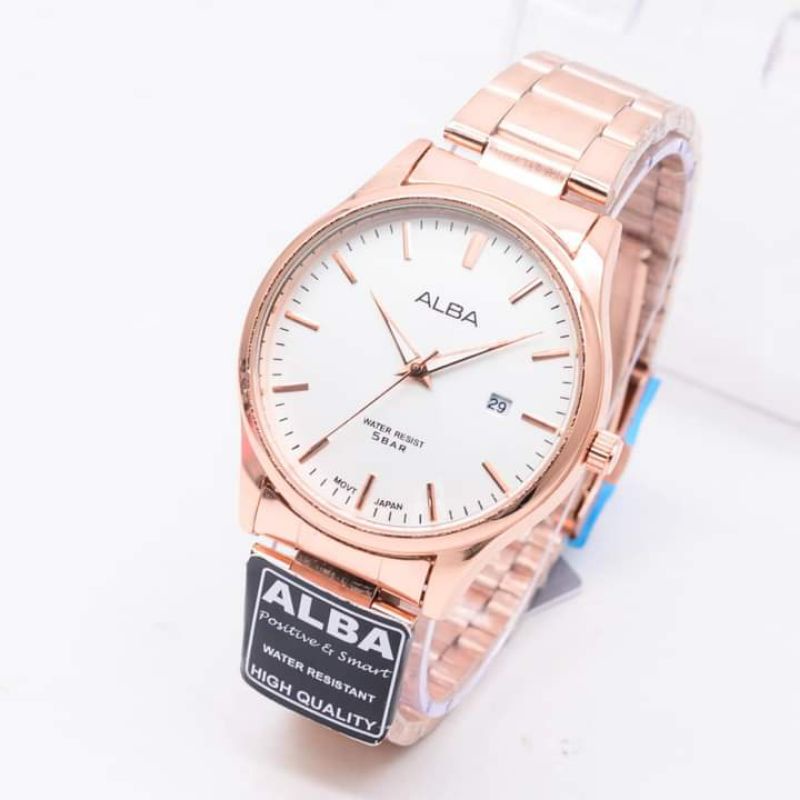 JAM TANGAN PRIA ALBA RANTAI DM 4,5CM