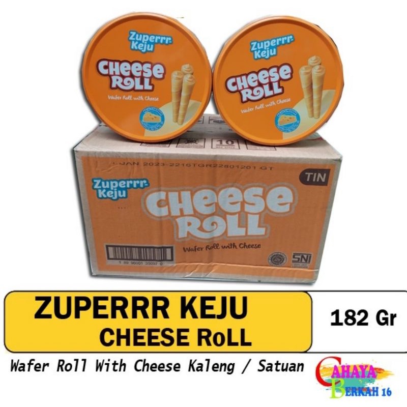 zuperrr keju cheese roll kaleng / satuan