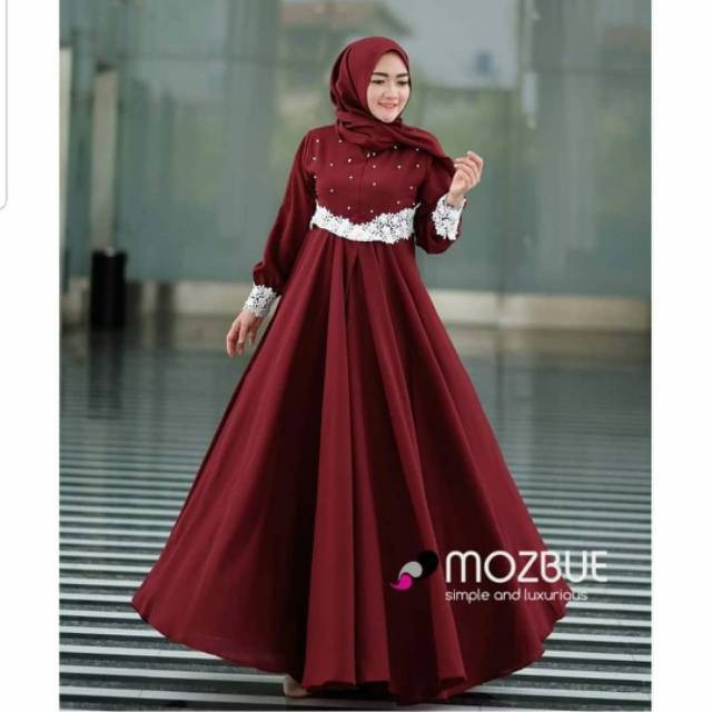 Set Syari Polos Maxmara Lux Anayah Real Pic Haji Umroh Gamis Syari Hijab Syari Bahan ALMA D
