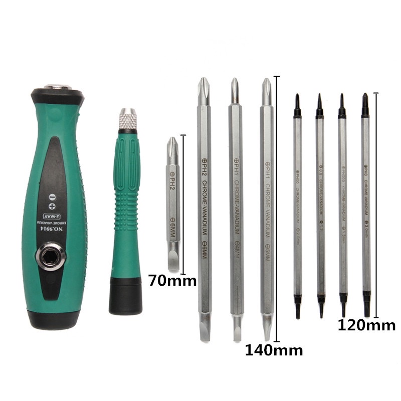 PENGGONG Obeng Set Reparasi 10 in 1 - 8028 - Green