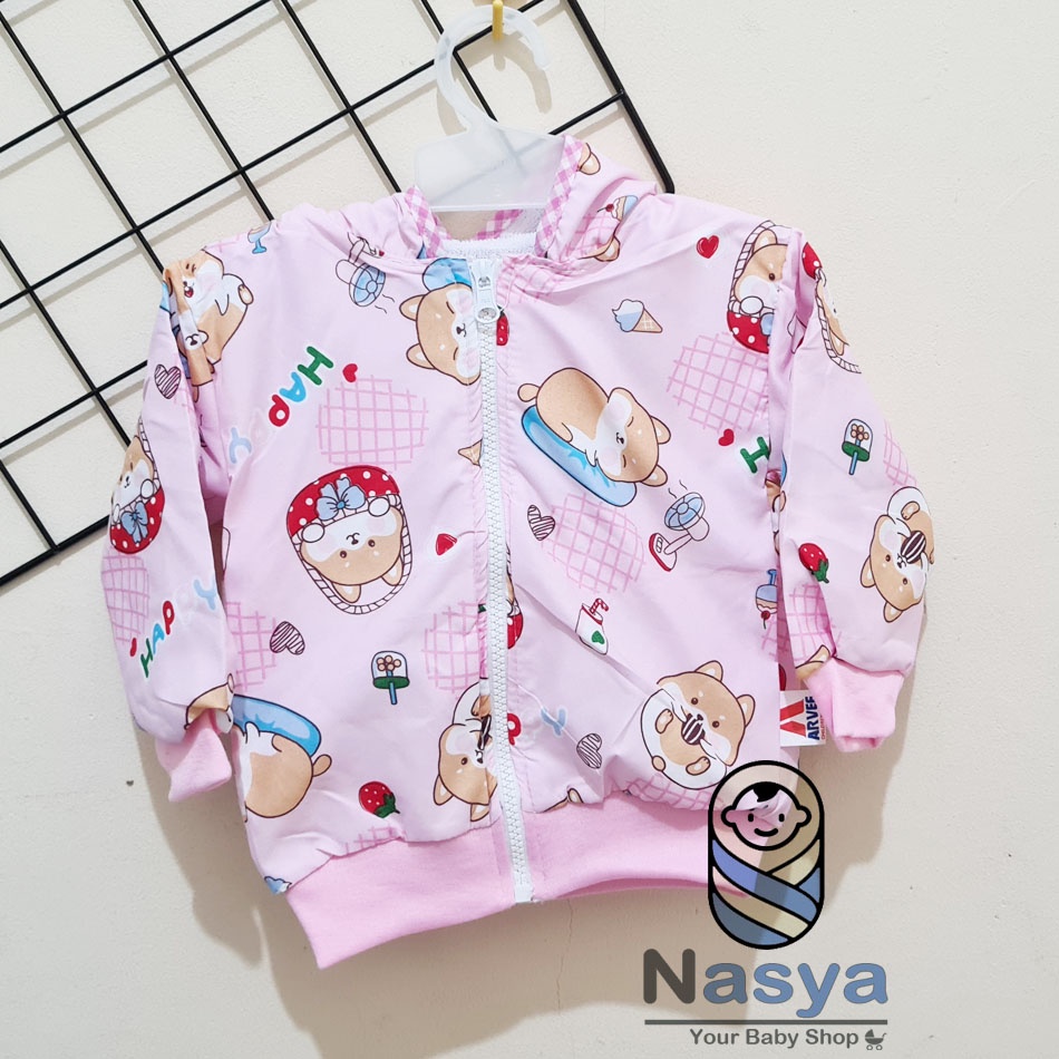 [SH-002] Jaket Bayi / Jaket Anak Keren-hamster - pink
