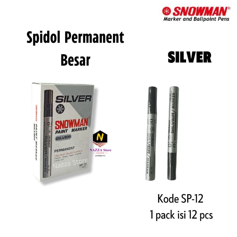 

SNOWMAN Spidol Paint Marker BESAR Silver Gold White 1 pcs