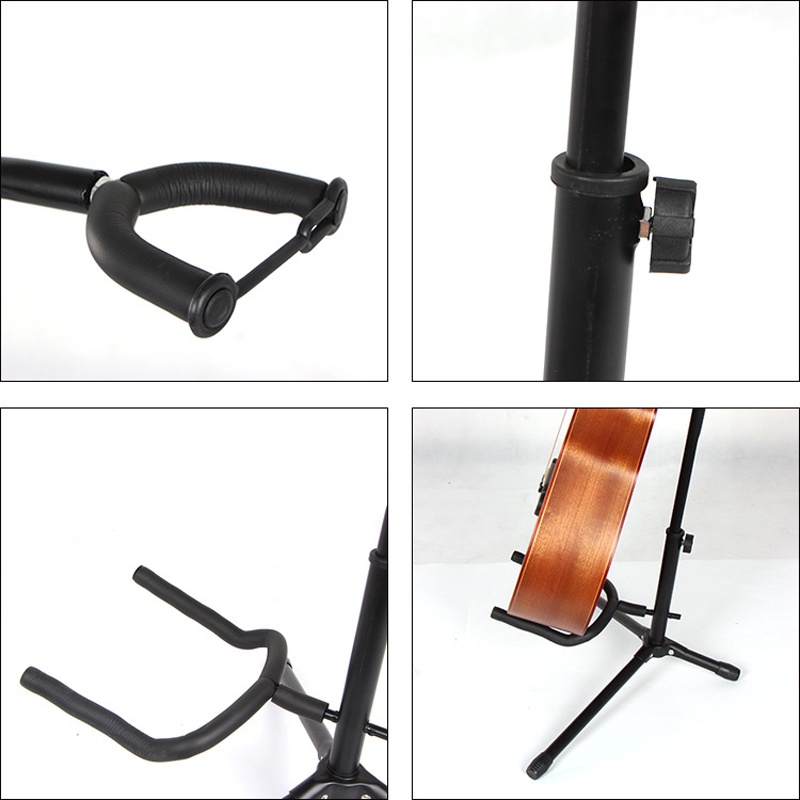 Stand Holder Tripod Lantai Bahan Aluminum Alloy Untuk Gitar Akustik / Elektrik