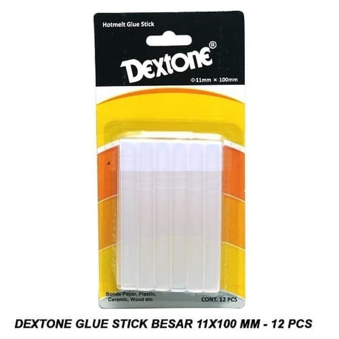 Dextone Glue Stick Kecil 11x100 mm - 12Pcs / Glue Hot Melt 11MM