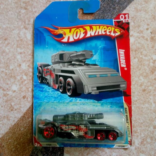 Hotwheels Balap Blue Card Invader