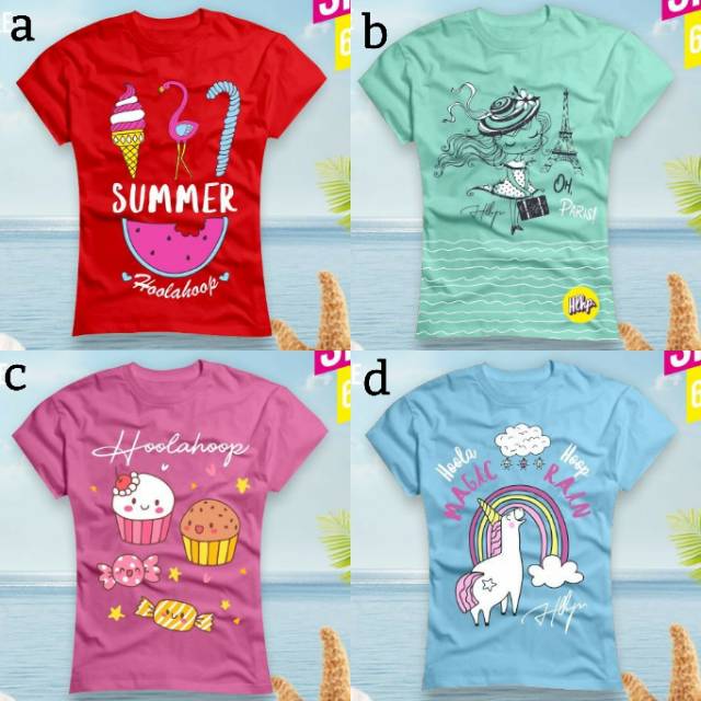 KAOS ANAK CEWE 5-14 TAHUN LENGAN PENDEK HOOLAHOOP