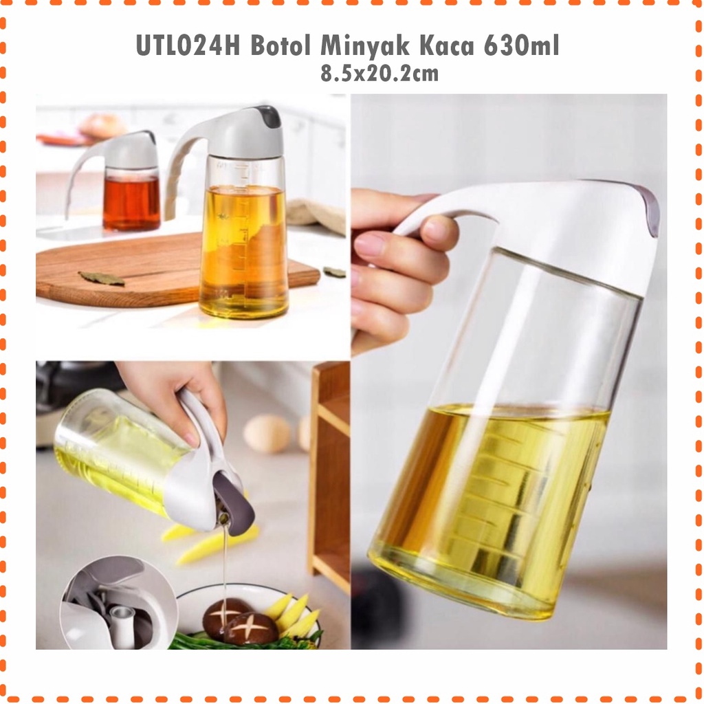 UTL024H Botol Minyak/Botol Kecap Kaca 630ml