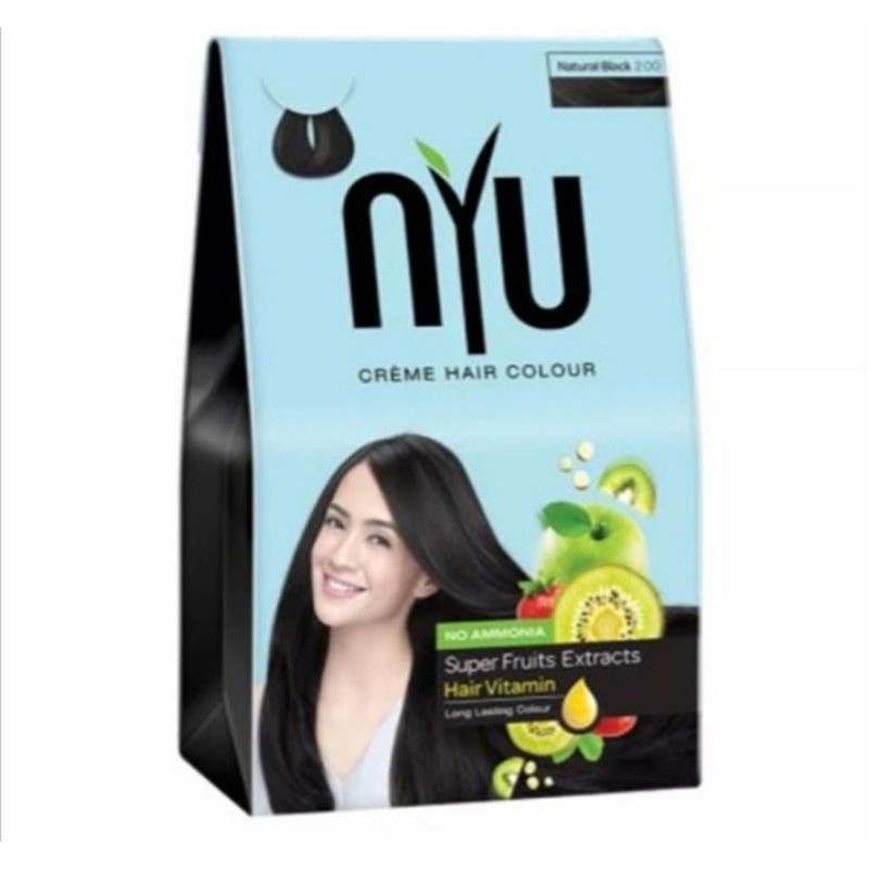 nyu pewarna rambut bleaching dan black