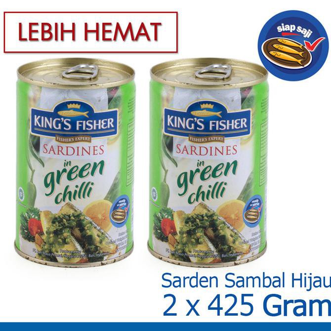 

PAKET 2 PCS King's Fisher Sarden Sambal Hijau Makanan Kaleng 425 g