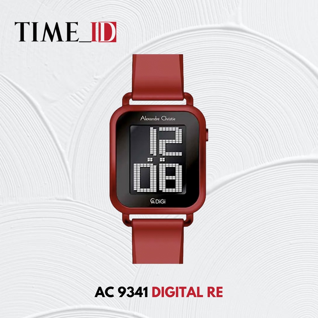 Jam Tangan Alexandre Christie AC 9341 DIGITAL Red Unisex