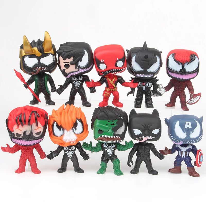 Figure Funko Pop AvengersVenomized Hulk deadpool captain america set 10 miniatur pajangan topper