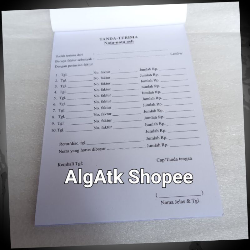 

nota tanda terima NCR 2ply
