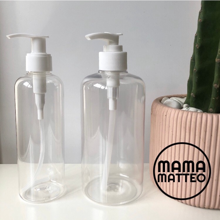 BOTOL PUMP KOSONG / botol baru bening / Rumah Tangga Estetik Sanitiser Refill 500ml