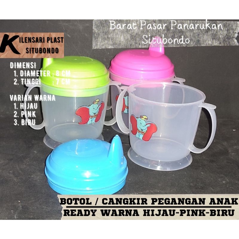 Botol Dot Anak / Cangkir Gelas Pegangan Dot