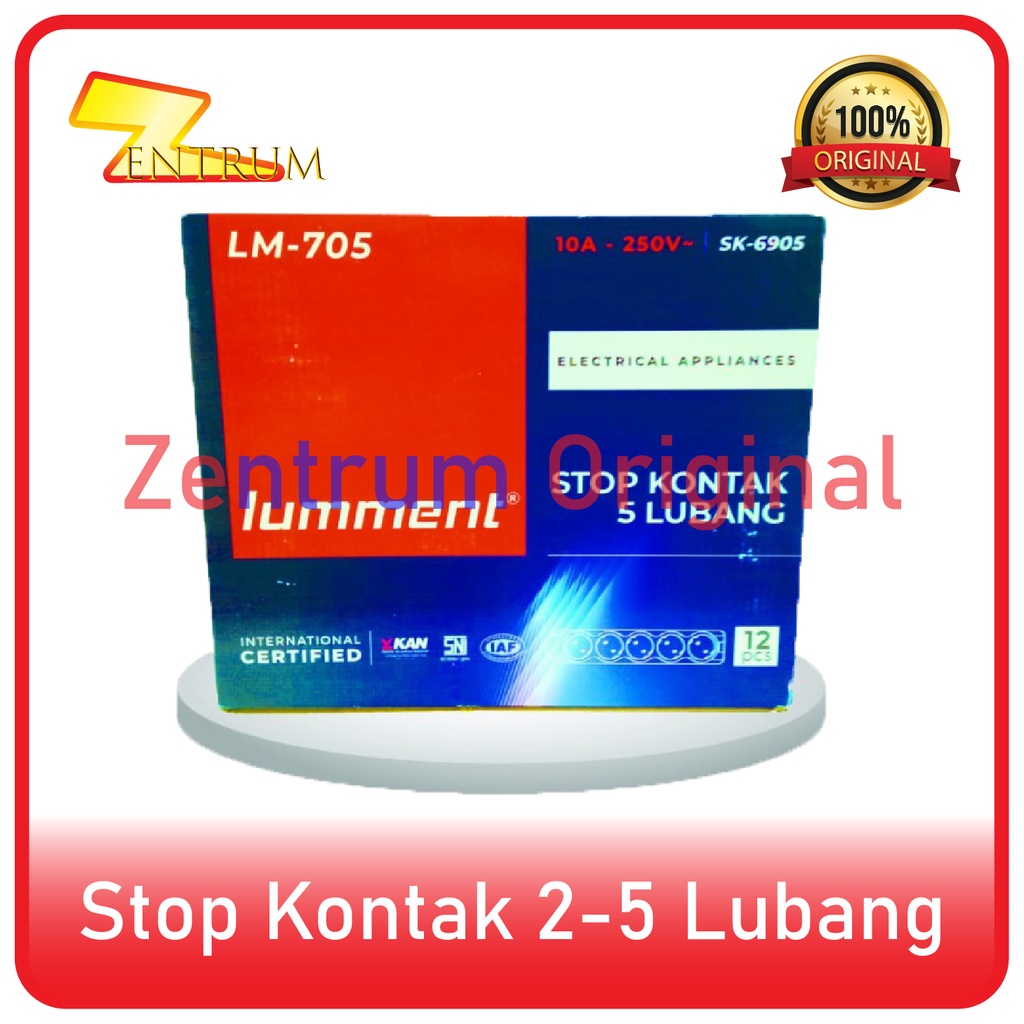 Stop Kontak 2 3 4 5 Lubang Merk Lumment SNI