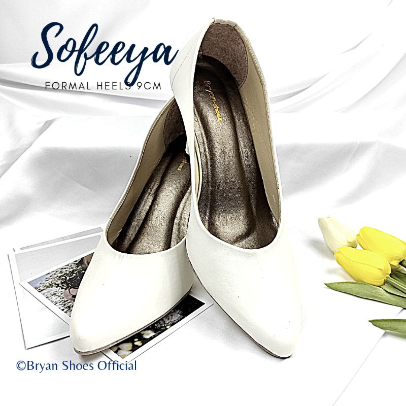 Bryan Sofeeya Dove Pantofel Heels 9cm Formal Kantor Realpic Bigsize Oversize Jumbo 36-40 41 42 43