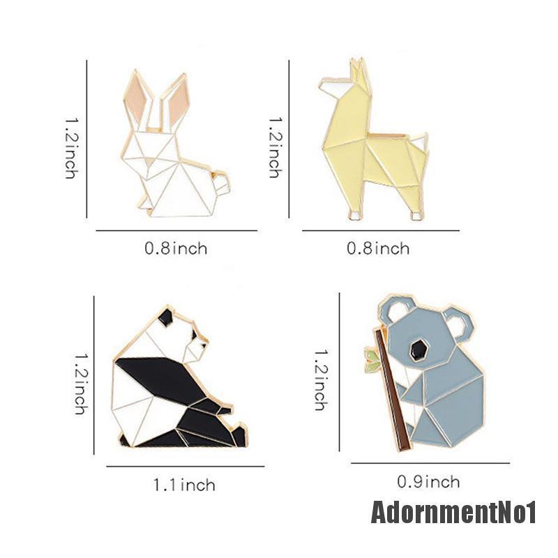 (Adornmentno1) Bros Pin Enamel Bentuk Panda / Koala / Alpaca / Kelinci Untuk Aksesoris Pakaian