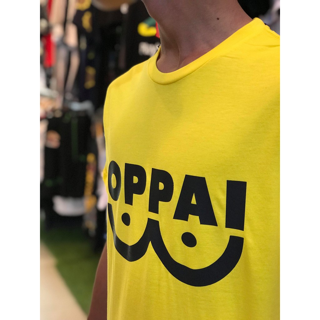 Kaos Distro Oppai Saitama Yellow One Punch Man Manga