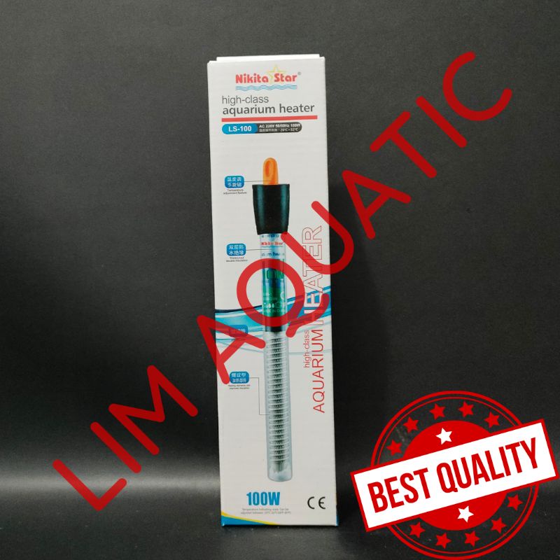 HEATER NIKITA STAR 100 WATT / HEATER AQUARIUM / PENGHANGAT AQUARIUM