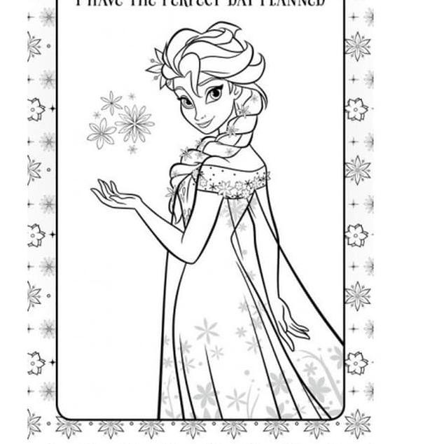 Gambar Mewarnai Princess Frozen - Mewarnai Gambar Baru