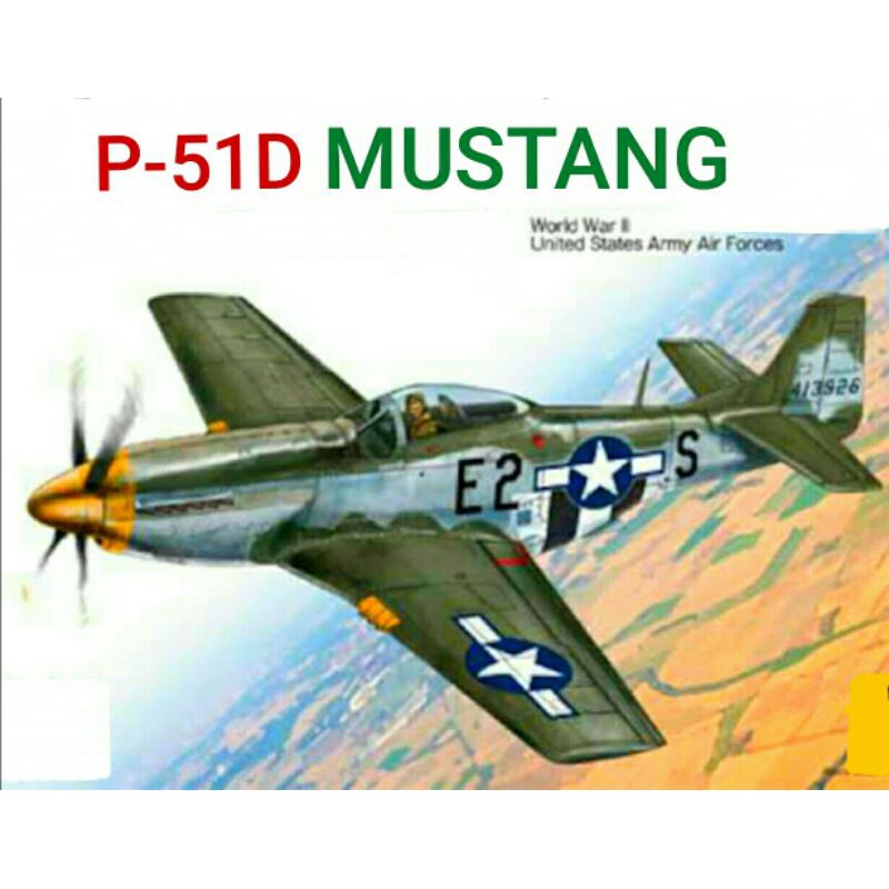 DIY Miniatur Papercraft Pesawat P-51D Mustang 'Geraldine'