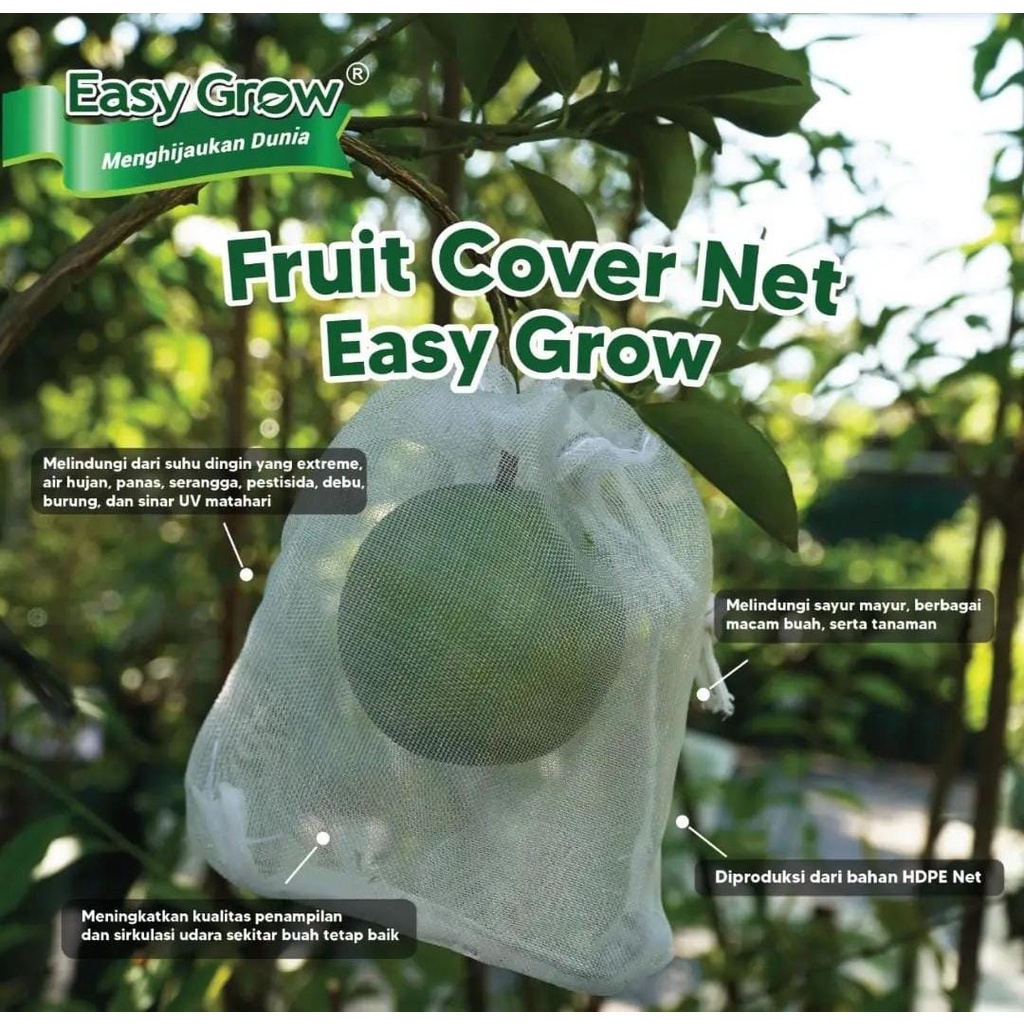 FRUIT COVER NET SMALL MEDIUM LARGE ECERAN 1 LEMBAR brongsong buah jaring pembungkus buah