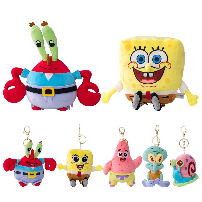 Liontin Plush Squidward Star SpongeBob Patrick Hadiah Boneka Boneka Lucu Lembut Boneka Mainan