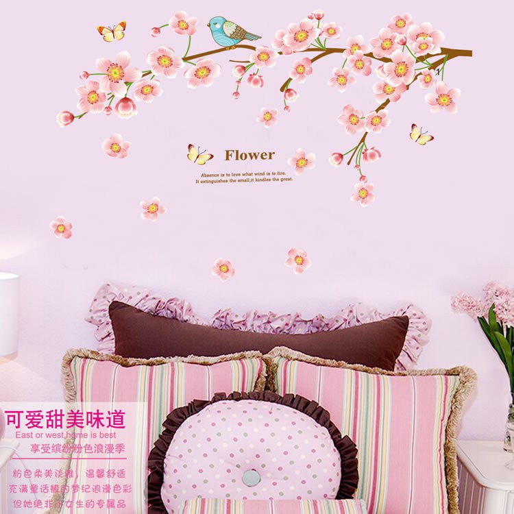 RELIZA Wall Sticker / Stiker Dinding Bunga Sakura Flower Bird Wallsticker Hiasan Dinding JM7296