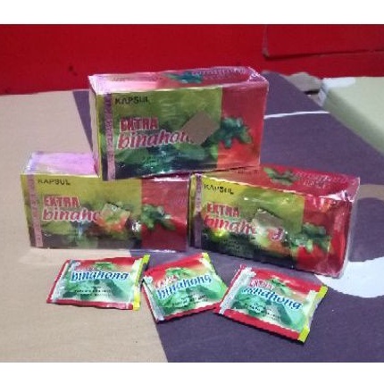 

Kapsul Extra Binahong kemasan Sachet @4 kapsul