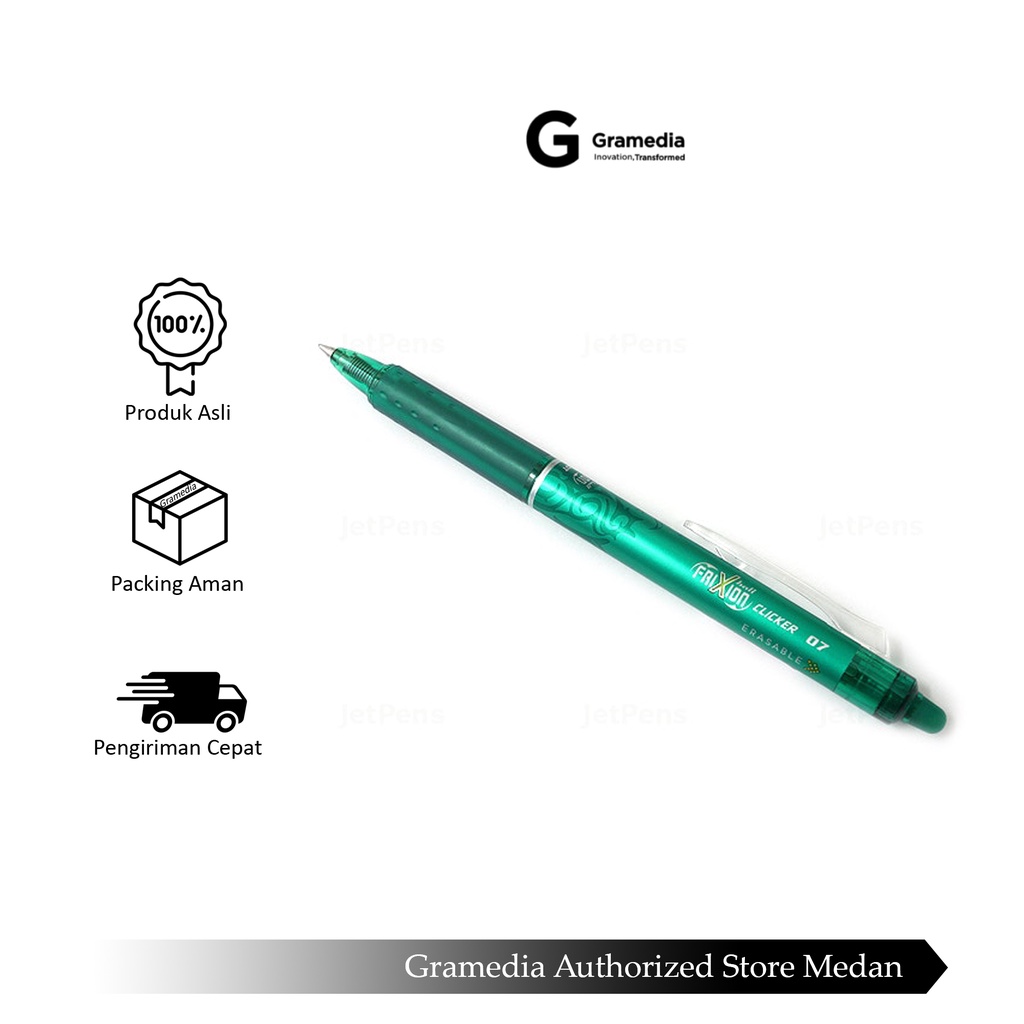 

Gramedia Medan - PILOT BALLPEN FRIXION CLICKER BLRT FR 07 GREEN