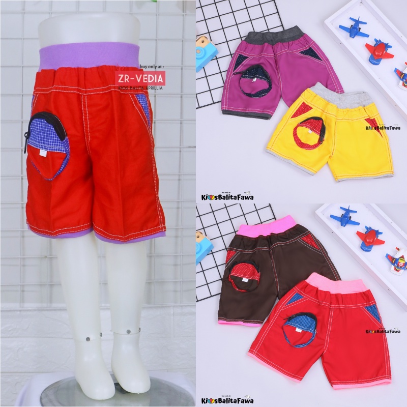 Ruby Pants uk Bayi - 2 Tahun / Celana Pendek Anak Laki Perempuan Short Cowok Adem Murah Polos Import Kiosbalitaaprillia