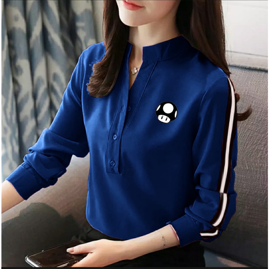 FWG - BLOUSE ELVIS / BLOUSE WANITA / ATASAN WANITA / BLOUSE KOREA STYLE / PAKAIAN WANITA BARU / BLUS