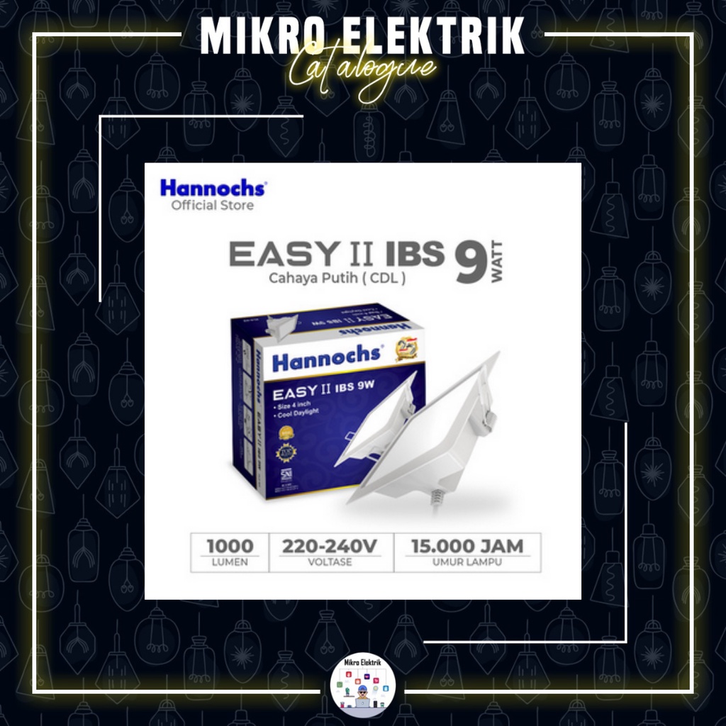 Hannochs Downlight LED EASY II 9W IBS Cahaya Putih