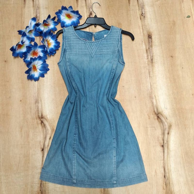 outer jeans / outer import / dres tanpa lengan / dres jeans tanpa lengan / dres jeans import